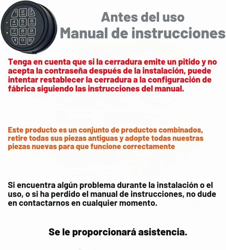 Vista 7 de Teclado electrónico del reemplazo de la cerradura segura del arma con la cerradura del solenoide - negro Gun Safe Lock with Programmable