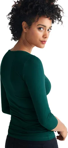 Vista 3 de Ellos Camiseta de manga tres cuartos con cuello redondo para mujer