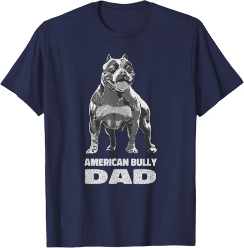 Vista 7 de American Bully Dad Dog Owner American Bully - Camiseta para hombre, Negro, S