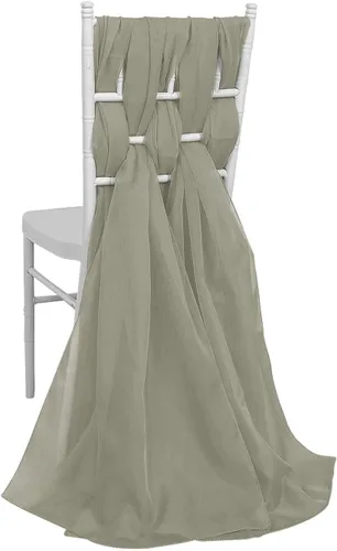 Vista 25 de Efavormart - Paquete de 5 bandas de gasa de alta calidad para silla, 22 x 78 pulgadas, amatista violeta, lazos para silla de diseño transparente
