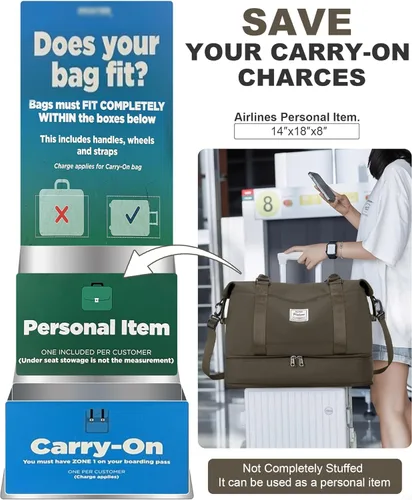 Vista 56 de Bolsa de viaje para mujer, bolsa deportiva para gimnasio, H-Negro