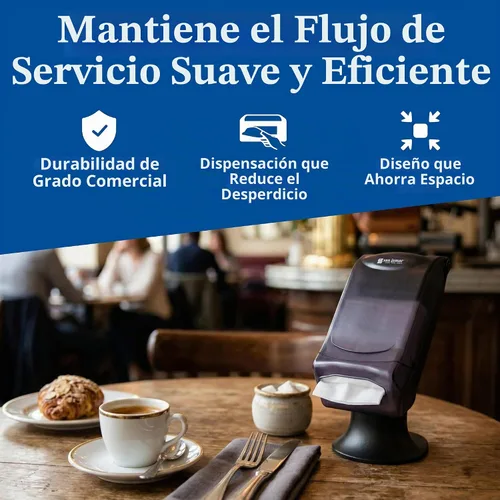 Vista 6 de San Jamar Dispensador de servilletas para restaurante, soporte de control completo, capacidad de 450, 9D x 21.5W x 8.5H para cocinas, servicio