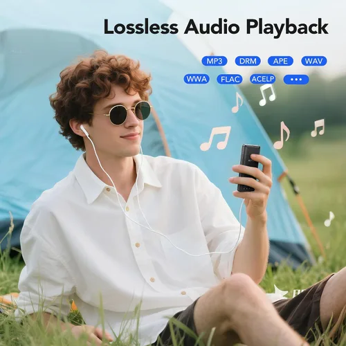 Vista 2 de Reproductor de música MP3 AGPtek – A02 Sonido sin pérdidas, soporta hasta 128 GB