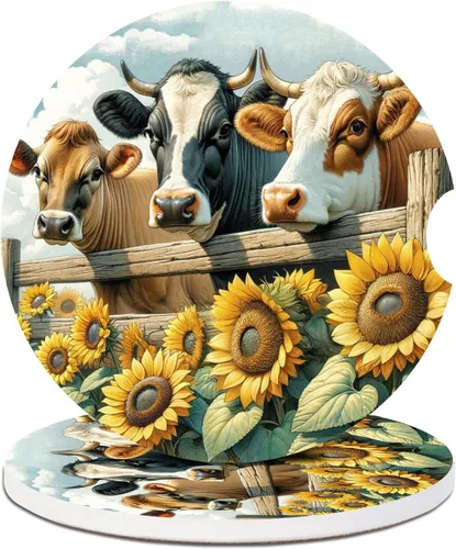Vista 16 de Posavasos para automóvil, juego de 2 posavasos de baloncesto para portavasos absorbentes, inserto antideslizante universal, portavasos de cerámica