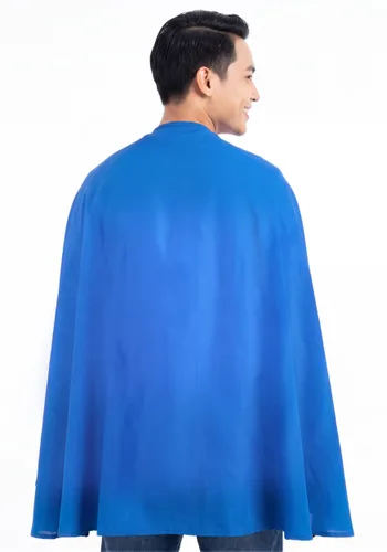 Vista 2 de Capa de Disfraz de Superhéroe Azul para Adultos de 36 Pulgadas Multicolor