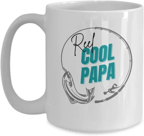 Vista 5 de Reel Cool Papa - Taza de café, Día del Padre, cumpleaños, Navidad, para papá, mejor abuelo, pesca, papá, taza de café o té, taza de té para abuelo