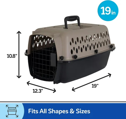 Vista 6 de Petmate Vari - Perrera/Transportadora para perros portátil apto para aerolíneas y jaulas para perros pequeños, plástico duradero, transportador