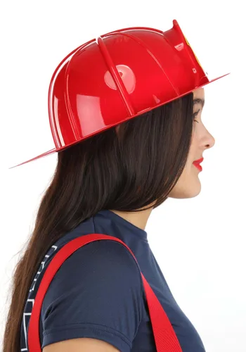 Vista 5 de Casco de Disfraz de Bombero Rojo para Adulto Multicolor