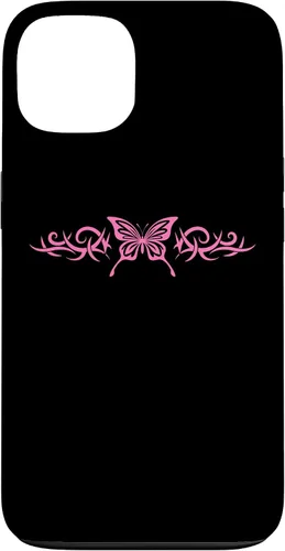 Vista 7 de Pink Butterfly Tattoo Harajuku Grunge Egirl y2k Aesthetic Case for iPhone 17