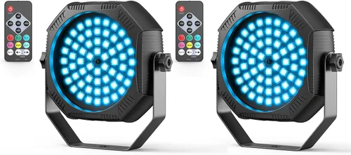 Vista 8 de Luces de escenario alimentadas por batería, luces estroboscópicas recargables con alimentación USB, control automático activado por sonido, 30W RGB
