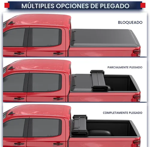 Vista 4 de MOSTPLUS - Funda de tonneau de triple pliegue suave de 5.8 pies para cama de camioneta, compatible con Chevy Silverado 1500 2007 2008 2009 2010 2011