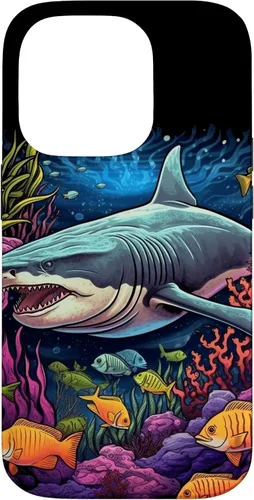 Vista 17 de iPhone 16 Tiger Shark Sea Ocean Underwater Shark Lover Case