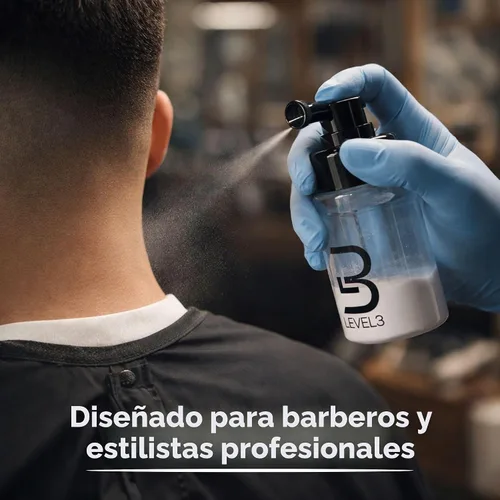 Vista 3 de Botella pulverizadora de polvo de nivel 3 - Fácil aplicación de talco - Accesorios y suministros de peluquería Fine talc powder application, for
