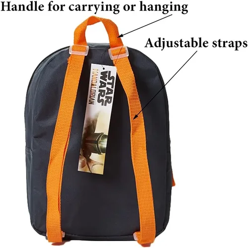 Vista 3 de RALME Star Wars Mandalorian Mini Mochila Yoda para niños y niños pequeños 11 pulgadas mochila pequeña para niños o niñas Varios colores Viajar