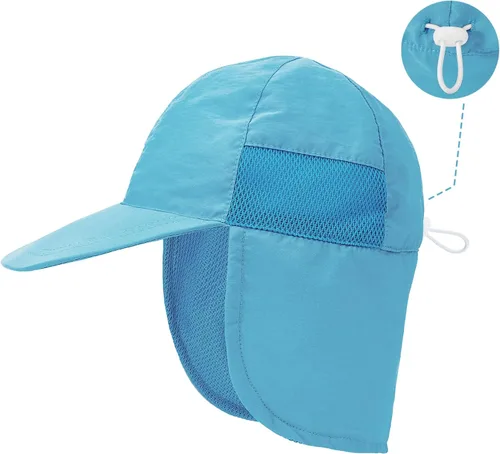 Vista 11 de Durio Sombrero de sol infantil con solapa para el cuello, protección solar UPF 50+, sombrero de verano para bebé, forro transpirable, sombrero
