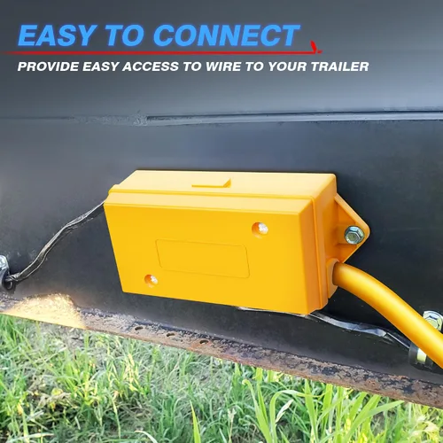 Vista 6 de MICTUNING Caja de conexiones eléctrica de 7 vías para remolque, caja de conexión de cable de remolque de 7 bandas, resistente a la intemperie