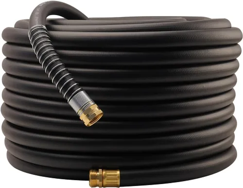Vista 10 de Wiseflow Leader Hose Manguera de agua resistente de 3 x 5/8 pulgadas con accesorios de latón macho a hembra, extensor de manguera corta para carrete