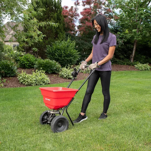 Vista 7 de Earthway 2050SU - Esparcidor de transmisión comercial de lujo de 80 libras (79.4 lbs) premontado con neumáticos de polietileno de 10 pulgadas