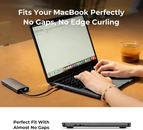 Vista 5 de EooCoo Funda compatible con MacBook Pro de 14 pulgadas M5 2026 2025-2021 M4 M3 M2 M1 Pro/Max Chip, carcasa dura transparente, fácil de instalar