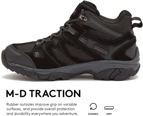 Vista 4 de HI-TEC Ravus WP - Botas de senderismo impermeables para hombre, ligeras y transpirables para exteriores
