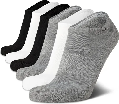 Vista 88 de Calvin Klein Calcetines para hombre, mezcla de algodón, acolchados, sin talla, forro de calcetines atléticos (6 unidades)