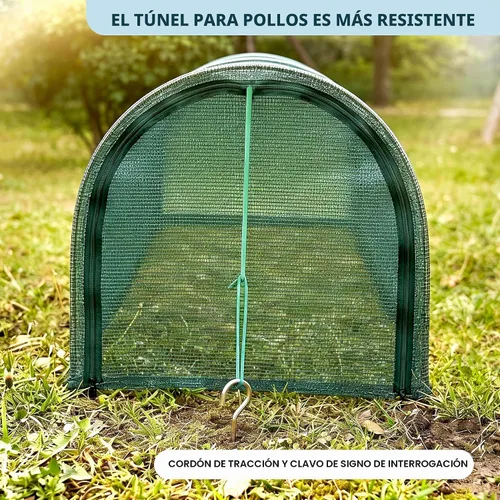 Vista 6 de Túnel portátil plegable sin montaje para patio de 79 x 30 x 24 pulgadas