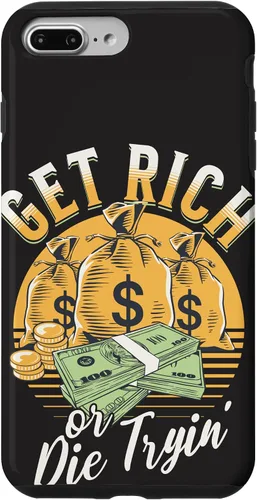 Vista 12 de Funda de dinero millonario para iPhone 12/12 Pro Get Rich or Die Trying Cash Hustle