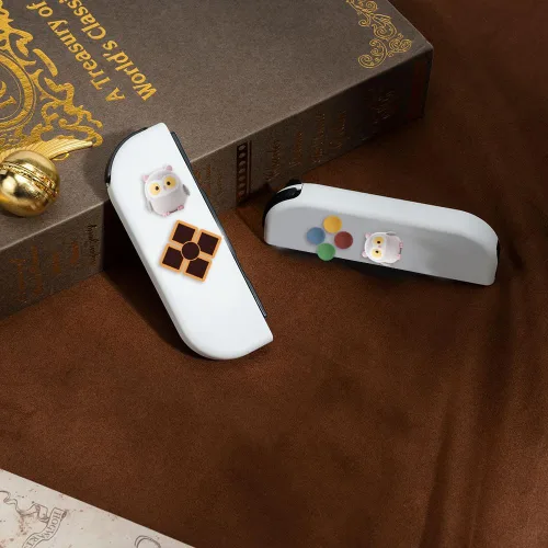 Vista 4 de PERFECTSIGHT Switch - Tapas de botón de silicona Joy Con con agarre para el pulgar, cubierta de joystick compatible con Nintendo SwitchOLEDSwitch