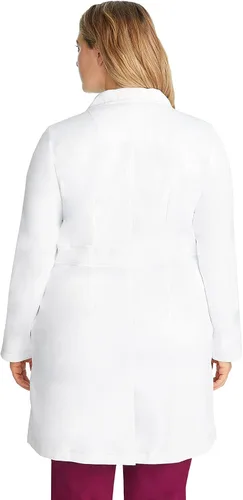 Vista 2 de Healing Hands Abrigo de laboratorio blanco de 6 bolsillos de longitud completa para mujer 5161 Faye Lab Coat The White Coat Minimalist Collection