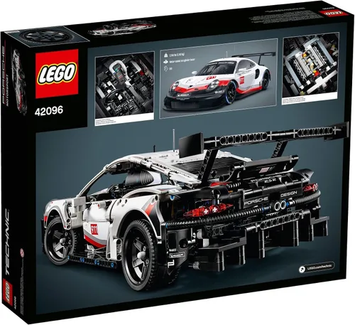 Vista 2 de LEGO Technic Porsche 911 RSR Juego de Construcción de Modelo de Coche de Carreras 42096, Réplica Avanzada, Conjunto Coleccionable Exclusivo, Regalo