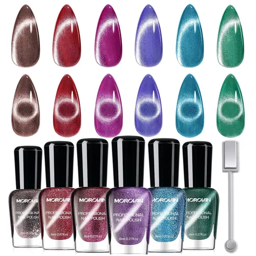Vista 15 de Morovan Juego de Esmaltes de Uñas Marrones: Kit de Esmalte de Uñas Nude Chocolate Oscuro de Invierno Secado Rápido al Aire Regular Paquete