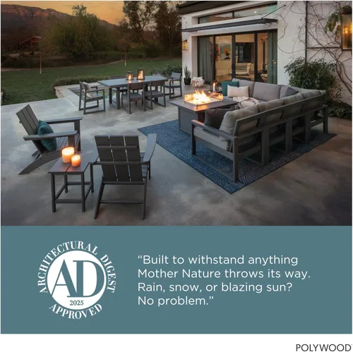 Vista 7 de POLYWOOD AD4030AR Silla clásica Adirondack para exteriores, polietileno, Aruba