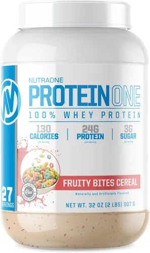Vista 21 de NutraOne ProteinOne Whey Protein Promueve la recuperación y desarrolla músculo con un batido de proteínas en polvo para hombres y mujeres