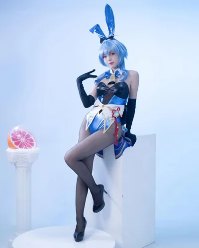 Vista 7 de Nuoqi Disfraz de conejo de Dva para cosplay, disfraz de Hana Song Dva Bunny Girl