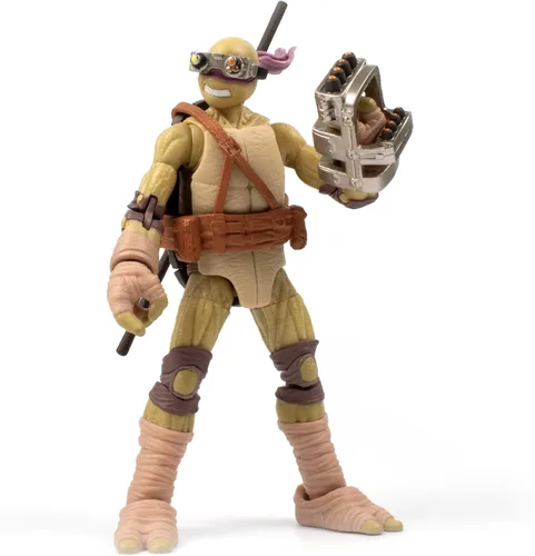 Vista 2 de Tortugas Ninja Adolescentes Mutantes BST AXN v2 IDW Inspirada Donatello Figura de Acción de 5 Pulgadas y Libro de Cómics Edición Limitada IDW