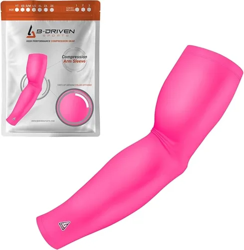 Vista 48 de B-Driven Sports Manga de Compresión Pro-Fit para Brazo - Deportes Atléticos Baloncesto, Fútbol, Sóftbol, Carrera, Juegos, - nan (1 unidad)