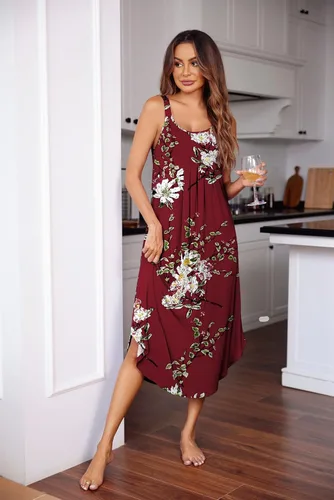 Vista 2 de Ekouaer Camisón largo sin mangas para mujer, camisón suave, camisón para dormir, ropa de dormir, vestidos de descanso