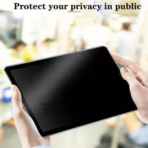 Vista 8 de Protector de pantalla de privacidad para Samsung Galaxy Tab A7 Lite SM-T220 8.7 pulgadas anti espía mate TPU película negra