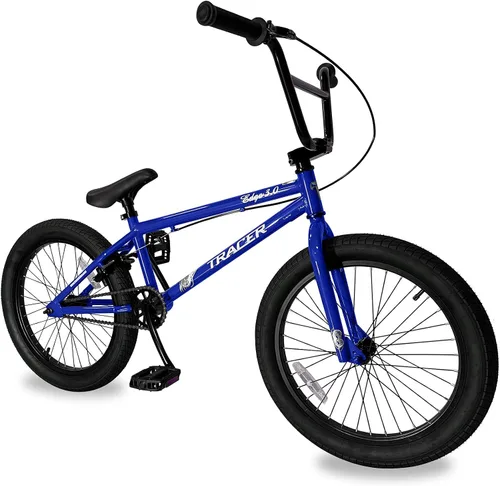 Vista 9 de Tracer Edge Freestyle - Bicicleta BMX para hombre y mujer, para principiantes y avanzados, marco de acero para adultos, ruedas de 20 pulgadas