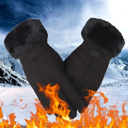 Vista 2 de Winter Gloves for Women,Cold Weather Touch Screen Gloves, Lightweigh Soft Thermal Glove for Cycling, Biking Gifts for Women