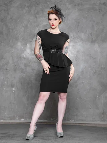 Vista 3 de Knitee Vestido de cóctel ajustado para mujer, estilo vintage, con volantes, con lentejuelas, cinturón para trabajo, negocios, oficina, cóctel