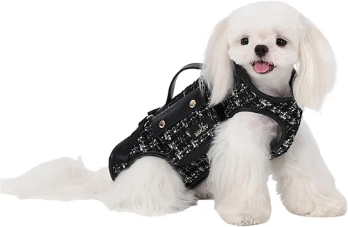 Vista 22 de Wakytu Arnés de elevación para perro, arnés VES ajustable para perro, correa ajustable para perro con bolsa pequeña para golosinas para cachorros