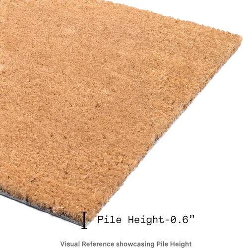 Vista 6 de Fab Habitat Felpudo floral extra grueso, tejido a mano, duradero, fibra de coco natural, entrada, puerta delantera, porche, patio, minimalista