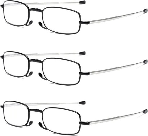 Vista 2 de Gafas de lectura plegables para hombres y mujeres, llavero compacto para lectores con luz azul, anteojos portátiles de bolsillo