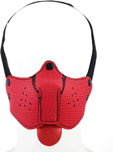 Vista 9 de Neo Puppy - Kit de bozal transpirable para perro, máscara de media cara con lengua (negro), Negro