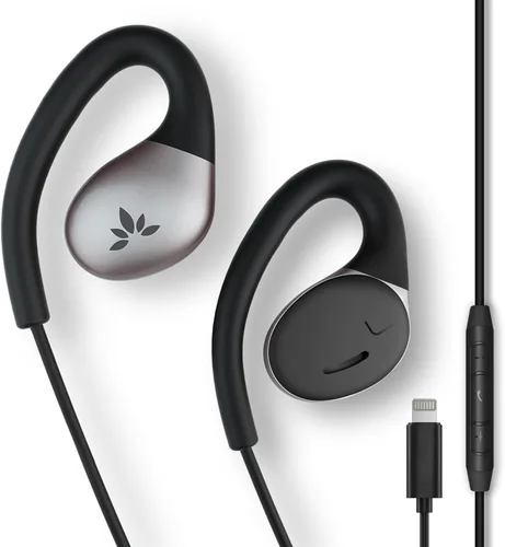 Vista 11 de Avantree Resolve (Tamaños Pequeño y Grande) – Pack de 2 Auriculares de botón con cable de oído abierto con micrófono en línea, ajuste cómodo