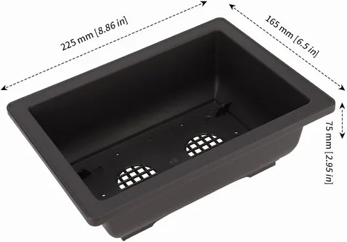 Vista 2 de MANCHAP 20 macetas de plástico para entrenamiento de bonsái de 8.9 pulgadas, maceta rectangular para jardín, patio, oficina, decoración del hogar