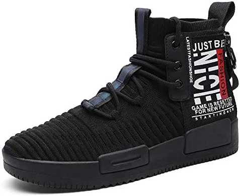 Vista 2 de RUNMAXX - Tenis para caminar para hombre a la moda con cordones con estilo tenis para correr atléticos casuales