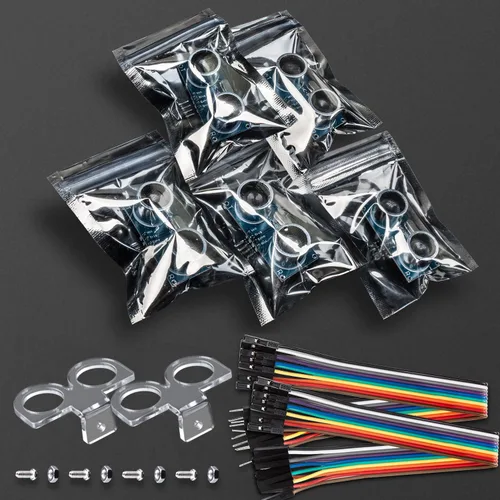 Vista 6 de Smraza Módulo ultrasónico HC-SR04 Sensor de distancia con 2 unids soporte de montaje para Arduino R3 MEGA mega2560 Duemilanove Nano Robot XBee ZigBee