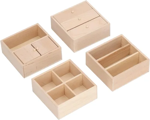 Vista 6 de Juego de 4 gabinetes de casa de muñecas de 1/12, diseño simple, práctico y realista en miniatura, casa de muñecas